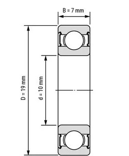 Stainless steel deep groove ball bearing ss 63800 2rs 10x19x7 mm 2. Jpg