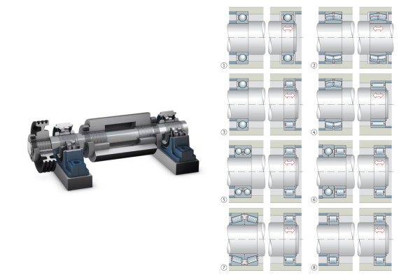arrangement consists of a Locating (Fixed) side and a Non-locating (Floating) side
