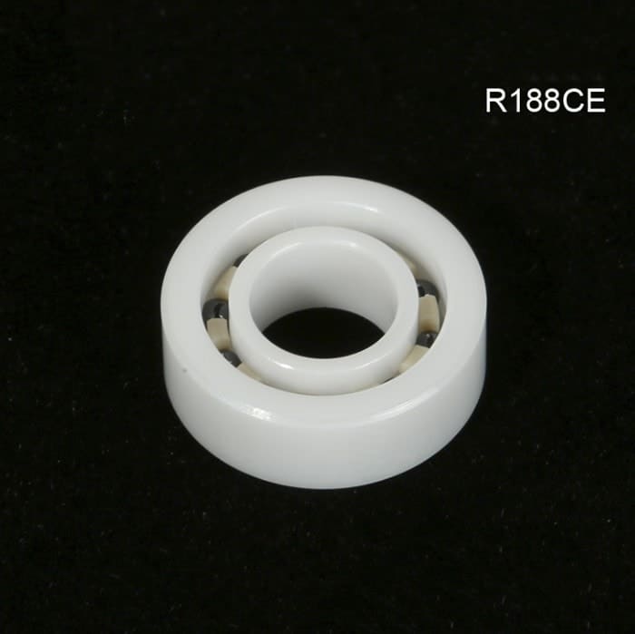 Manufacturer customized R188CE zirconia bearing ZR02 / PEEK / SI3N4