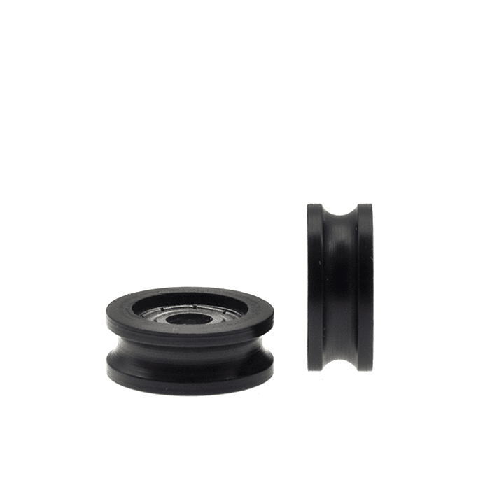 5*25.5*8.5mm High quality standard POM plastic coated deep groove bearing U groove type wheel roller