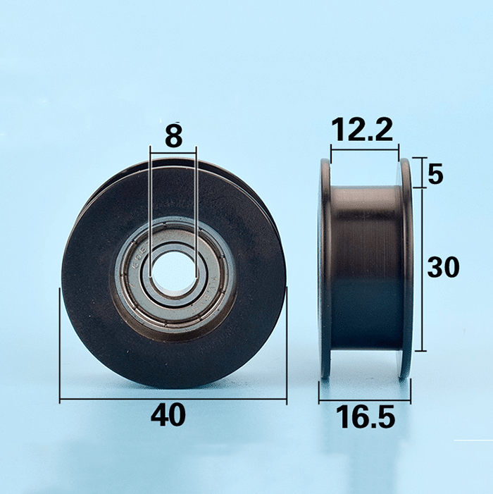 H groove 608zz bearing POM Rolling pulley bearing