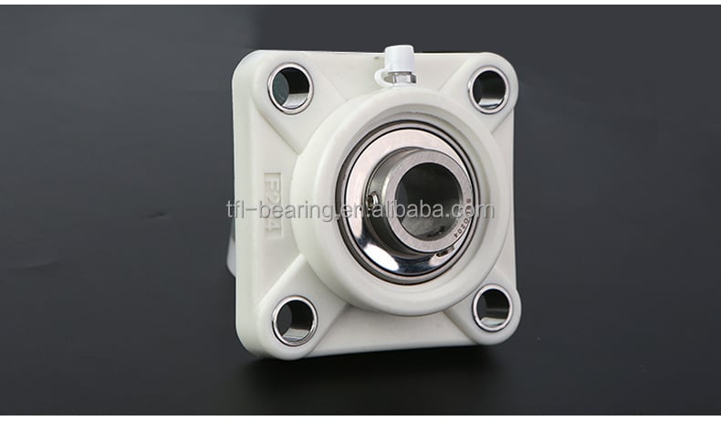 SUC207 stainless bearing FPL207 white thermoplastic housing with cup cover