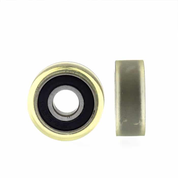 PU 6*18*7mm Slient Soft Rubber coated wheel pulley guide wheel 696 ball bearing