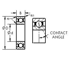 Super-precision 7007AC High Speed Angular Contact Spindle Ball Bearing 35*62*14mm