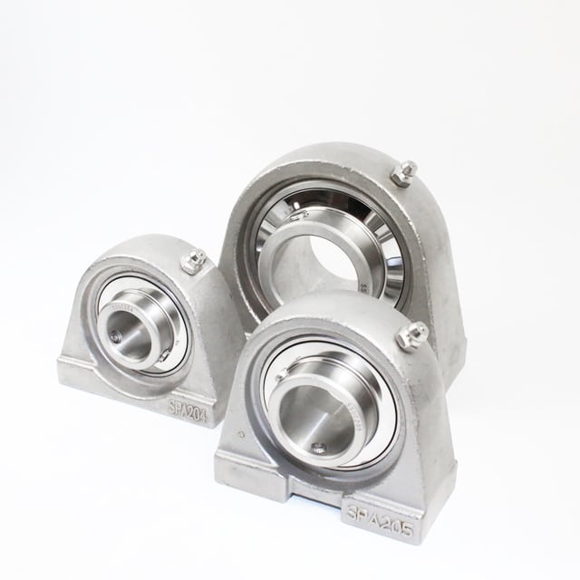Short Base 304 Stainless steel SUCPA206 pillow block bearing for food machine