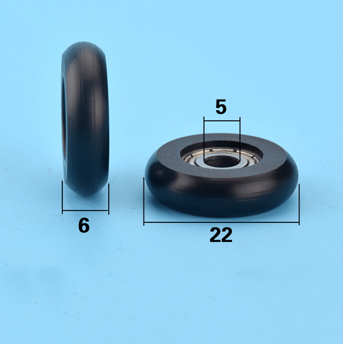 6*24*7 mm POM Plastic 626 Coated Bearing for Sliding Door