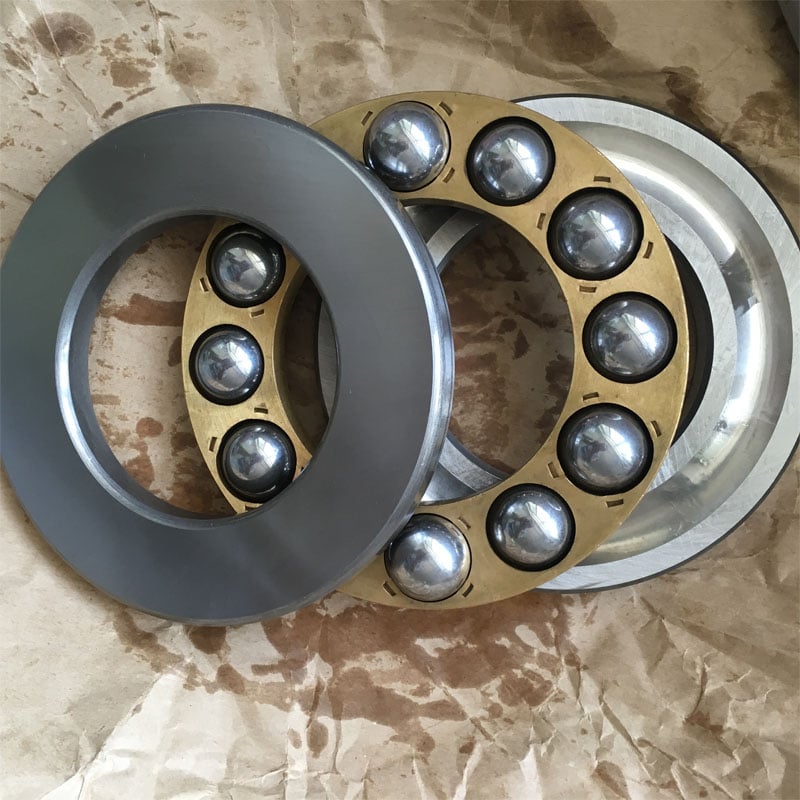 51130 51132 51134 51136 51138 Thrust ball bearing with size chart