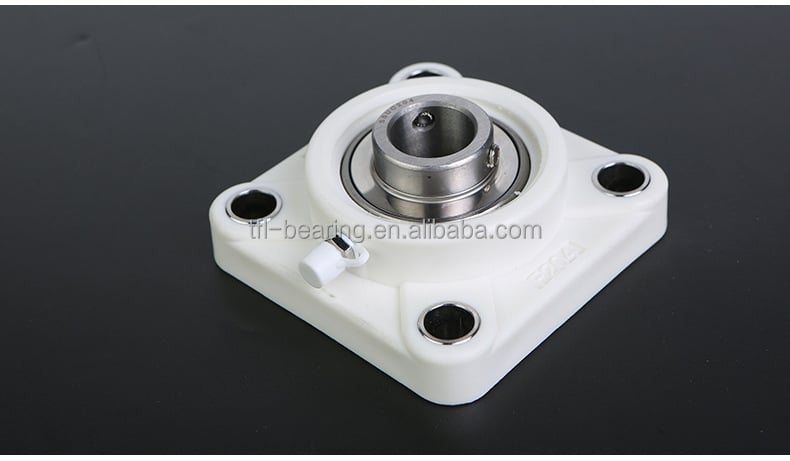 SUC207 stainless bearing FPL207 white thermoplastic housing with cup cover