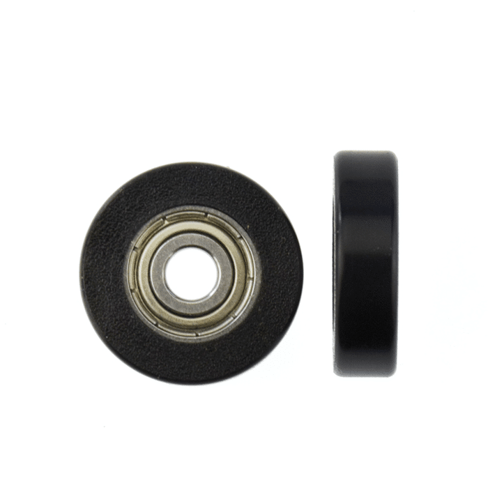 4*18*5mm POM/Nylon Plastic coated flat wheel bearing 624 furniture pulley bearing