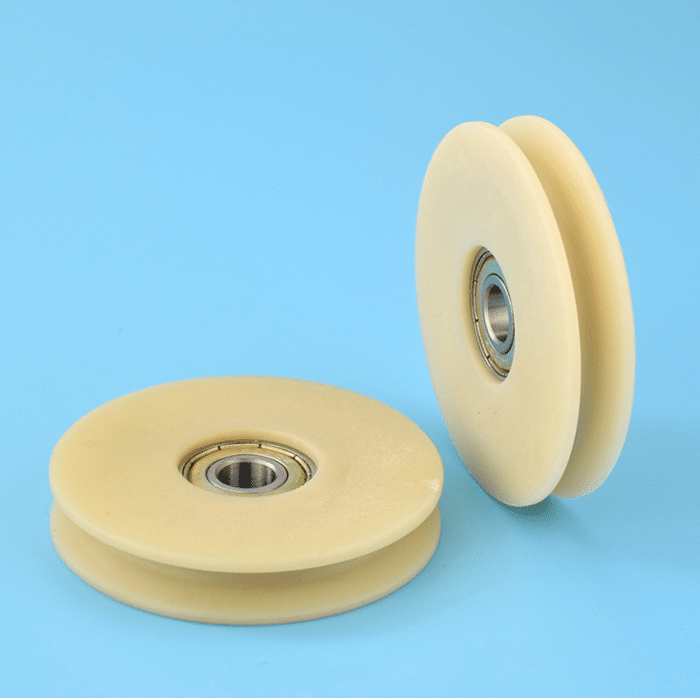 POM/Nylon Plastic coated V groove single groove small hanging wheel 6000 ball bearing