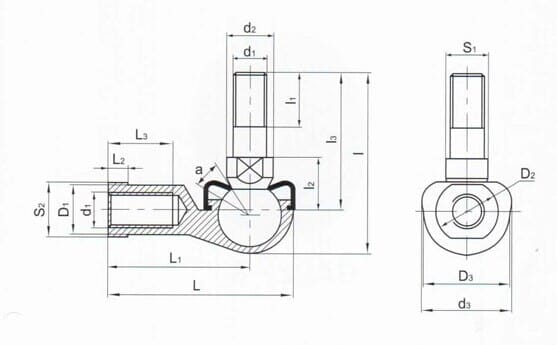 High precision 5mm SQ5-RS SQ5RS M5x0.8  ball joint rod ends bearing