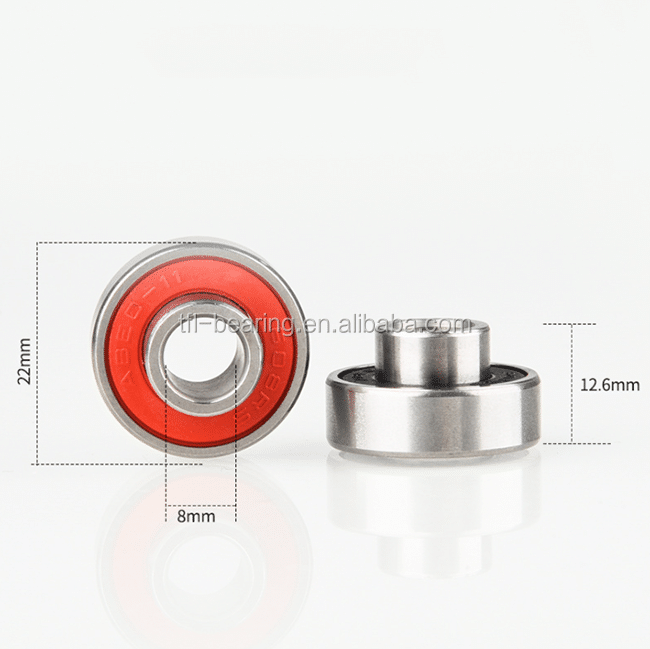 ABEC-11 608 608 2RS Red seals miniature ball bearing for skateboard