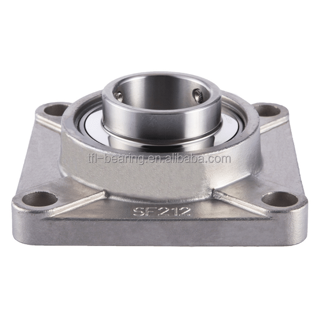 SUCF212 4 bolt stainless steel flange mounted ball bearing SF212