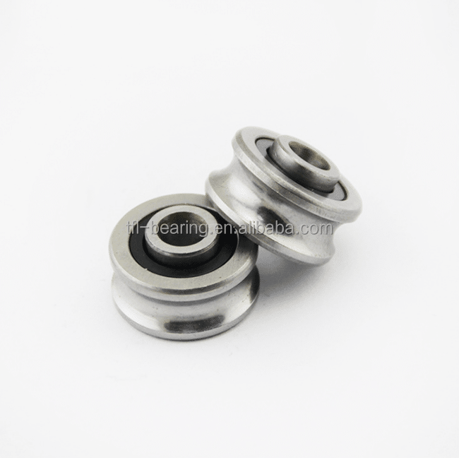 High speed SG10 2RS U Groove ball bearing for guide wheel