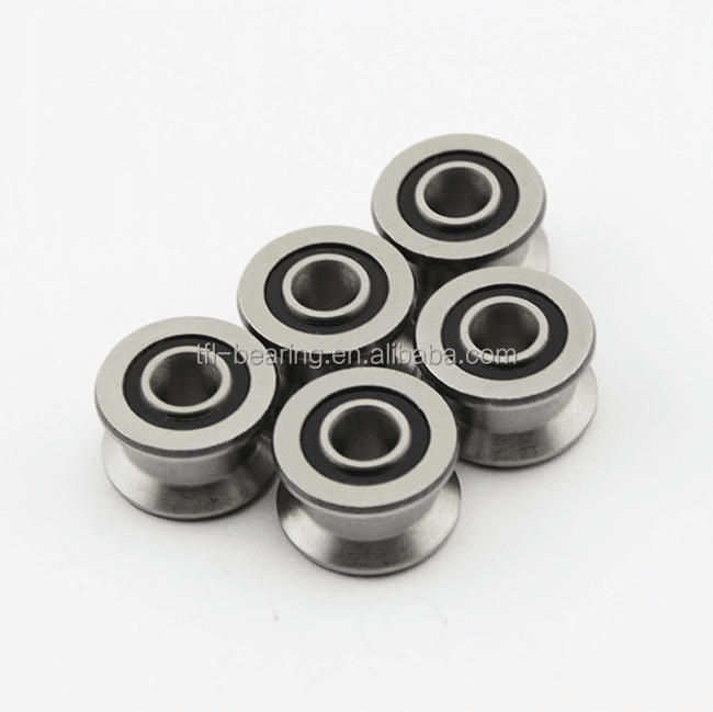 High speed SG10 2RS U Groove ball bearing for guide wheel