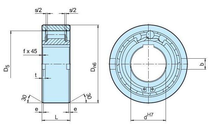 One Way Clutch Bearing freewheel roller bearing ASNU40 in large stock