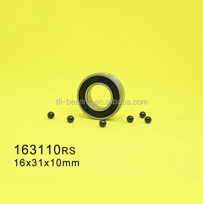 Hybrid Ceramic Si3N4 163110-2RS 16x31x10 mm Bicycle Ball 163110 Bearing