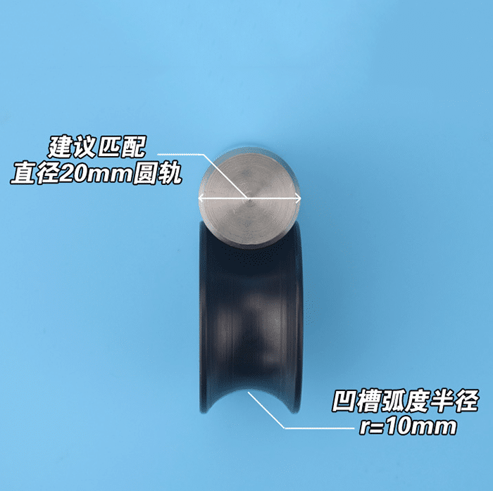 624 High quality standard POM plastic coated  U groove Bearing 4*18*6mm