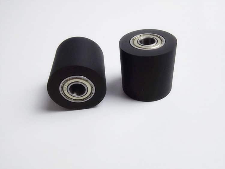 PU 8*30*30mm Polyurethane wheel bearings Rubber coated bearing for Mask machine
