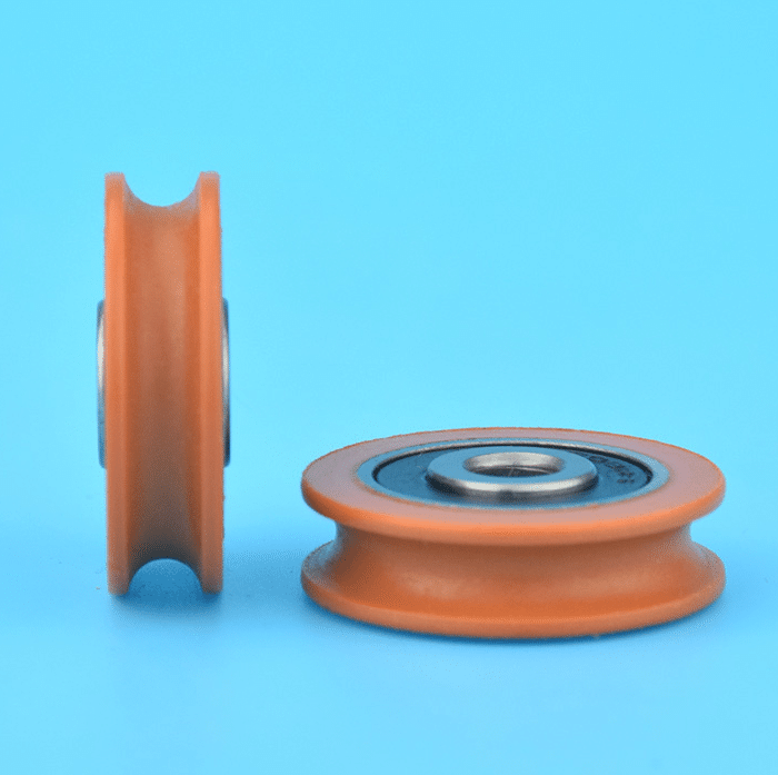 5*25.5*8.5mm High quality standard POM plastic coated deep groove bearing U groove type wheel roller