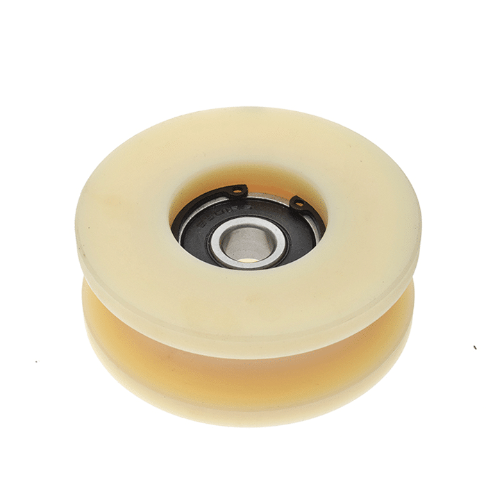 8*40*10 mm  POM/Nylon Plastic coated U groove single groove small hanging wheel 608 ball bearing for shower room