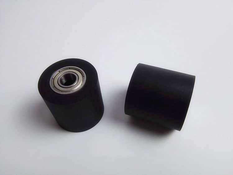 PU 8*30*30mm Polyurethane wheel bearings Rubber coated bearing for Mask machine