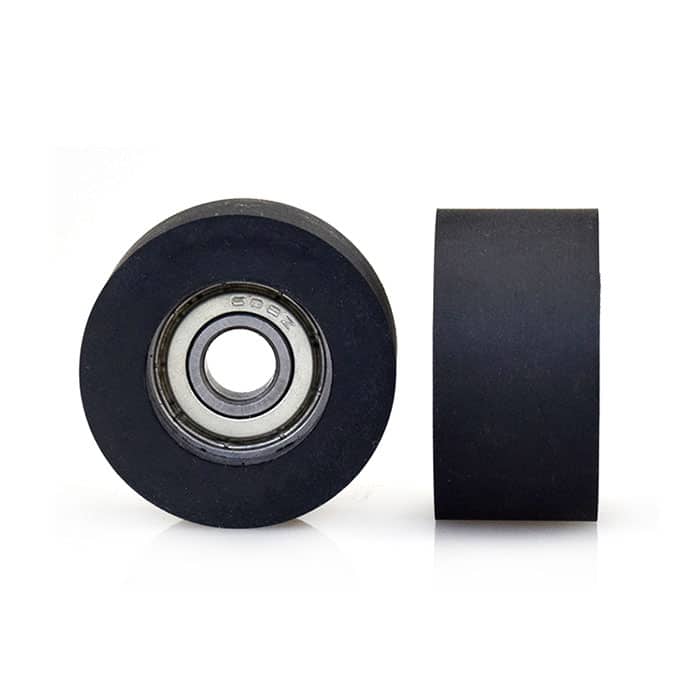 PU 8*35*18 Slient Soft Rubber coated wheel pulley guide wheel 608 bearing