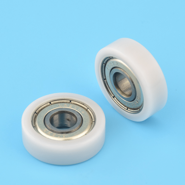 8*26*8mm POM/Nylon Plastic coated flat wheel bearing 608zz pulley bearing