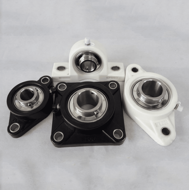 white nylon square Plastic housing with stainless bearing F204 205 206 207 208