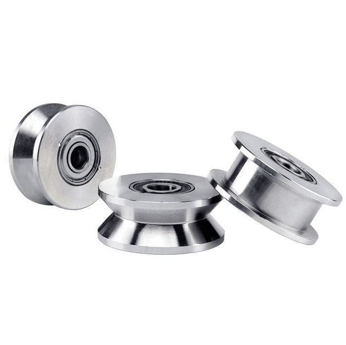 201 Stainless steel track wheels Bearing U groove Bearing for Lifting sliding door fixed pulley/ Wire rope pulley