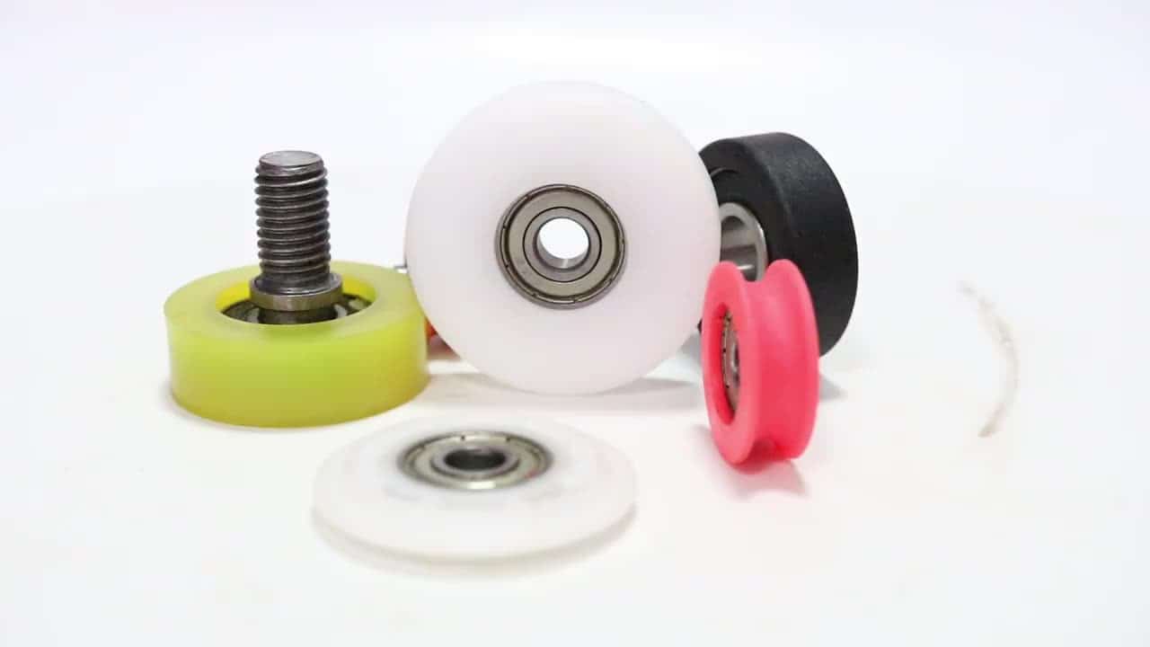 4*18*5mm POM/Nylon Plastic coated flat wheel bearing 624 furniture pulley bearing