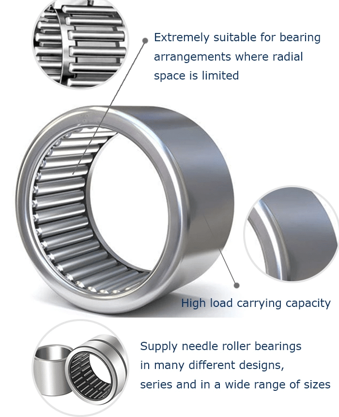 Inch drawn cup pointed Full Complement needle roller bearing B-710 B3220