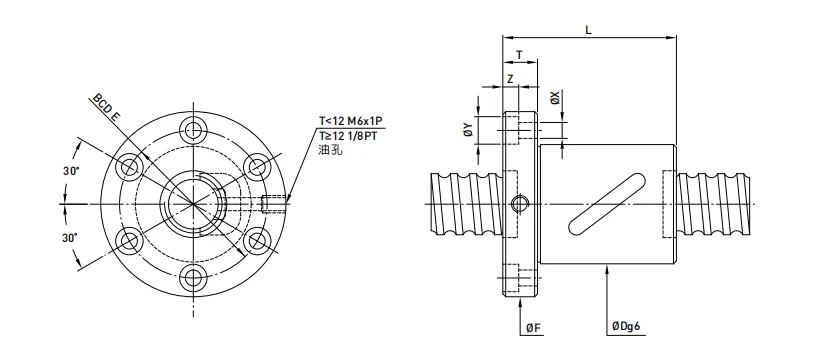 HIWIN High accuracy Ball screw 14-4C1 16-5B1 20-4C1 for Automation equipment