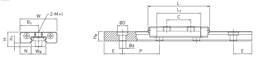 MGN3C MGN5C HIWIN Super Miniature Linear Slider for milling machine MGN3H