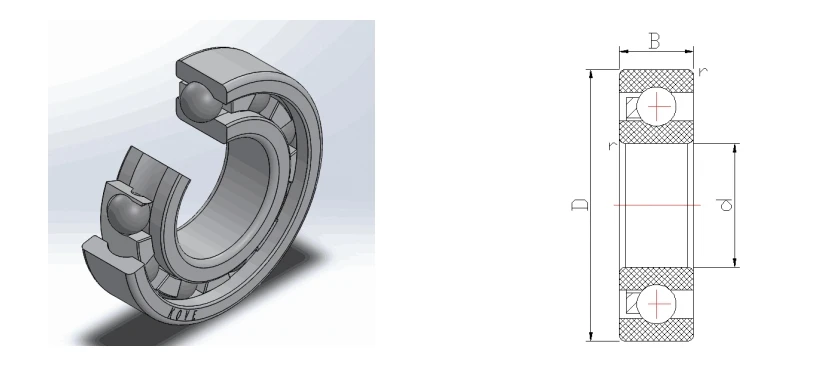 self lubrication bearing zro2 full ceramic 608 r8 2rs bearings