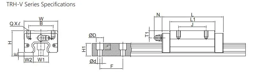 TAIWAN Original TBI Slider block TRH25VN linear guide bearing