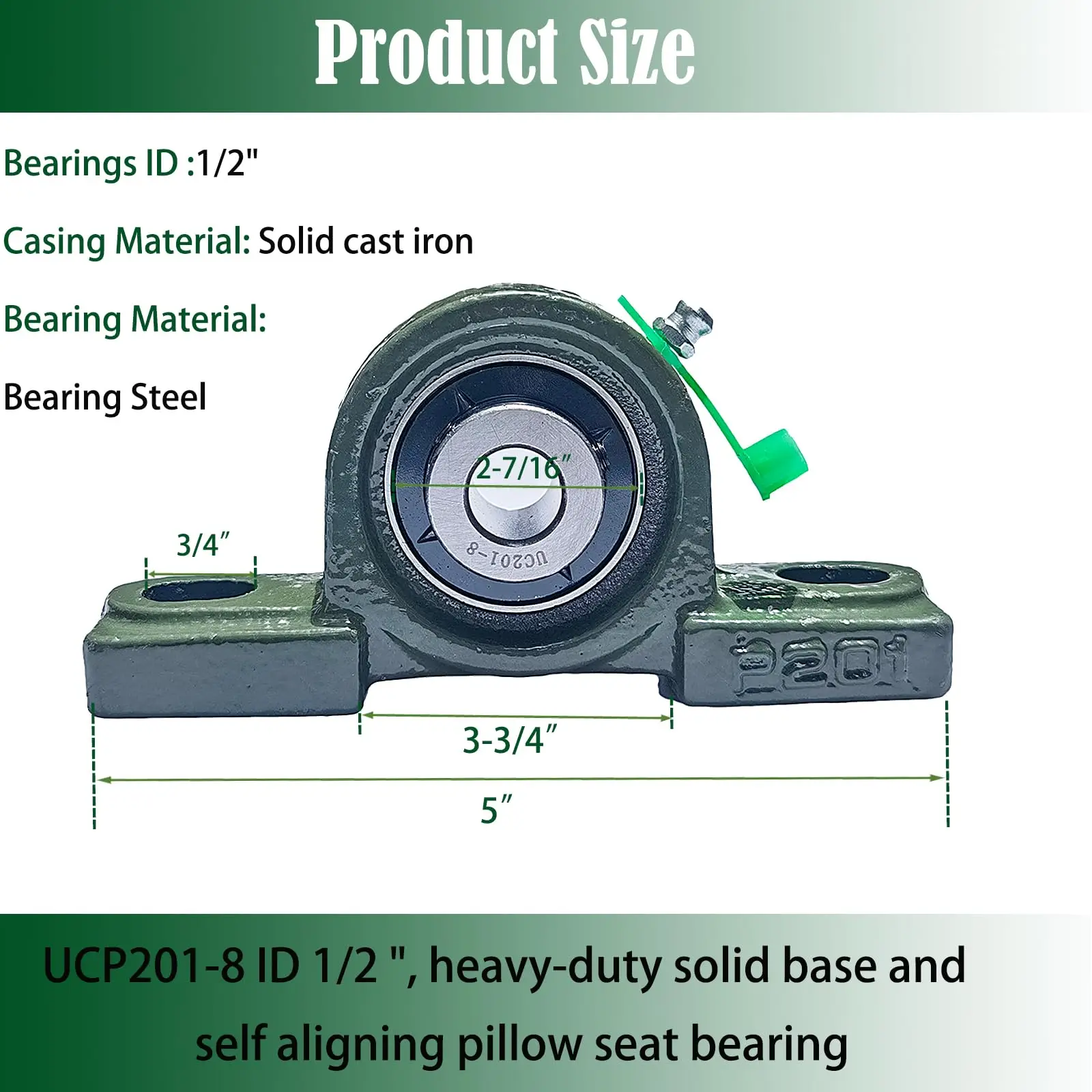 TFL Chrome Steel Pillow Block Ball Bearing UCP201 UCP202