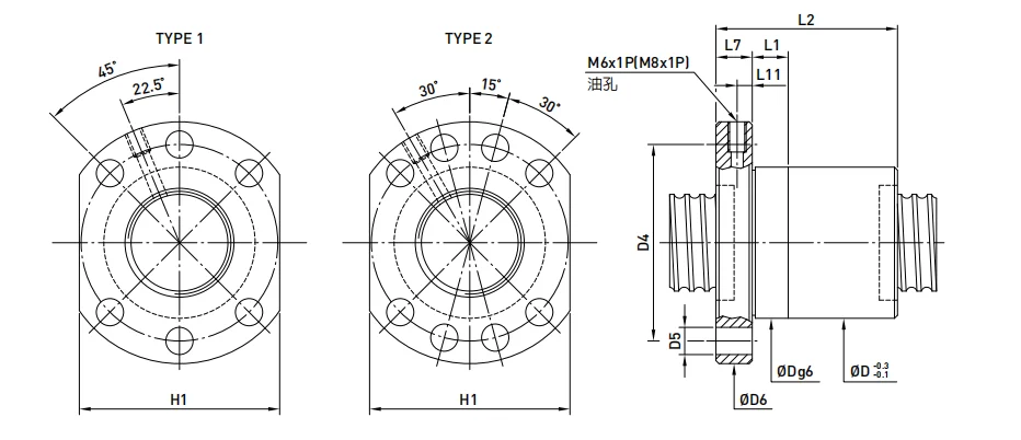 high Efficient ball screw for Automation 40-10T3 FSC 40-10T4