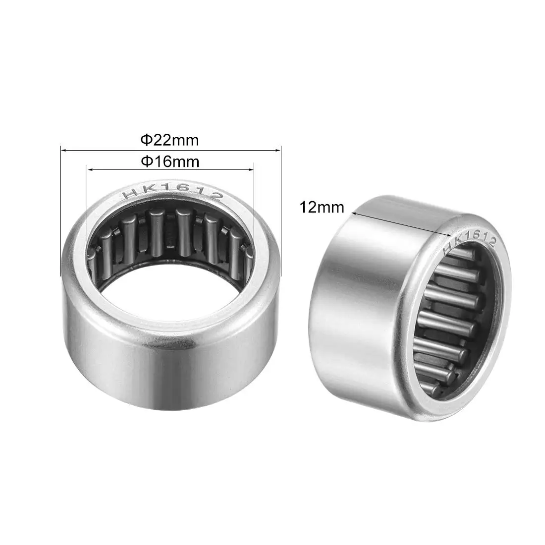 TFL Needle Roller Bearing HK1612 High Precision HK Series Bearing with 16*22*12mm Size HK1612