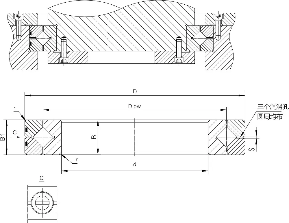 SX011818 cross roller bearing 90mm*115mm*13mm