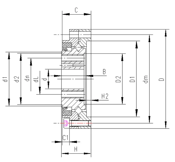 Harmonic reducer bearing CSG-14 CSF-14 11x55x16.5mm