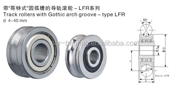 Deep groove ball bearing 8*24*11mm LFR series track roller bearing LFR 508-8 KDD