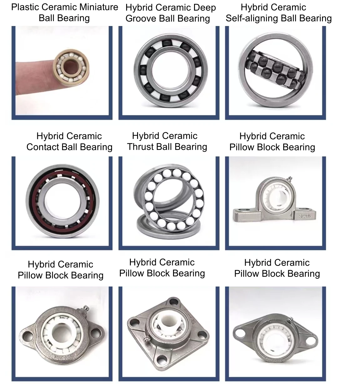 7000CE 7001CE 7002CE 7003CE 7004CE 7005CE 7006CE ZrO2 Ceramic Angular Contact Ball Bearing