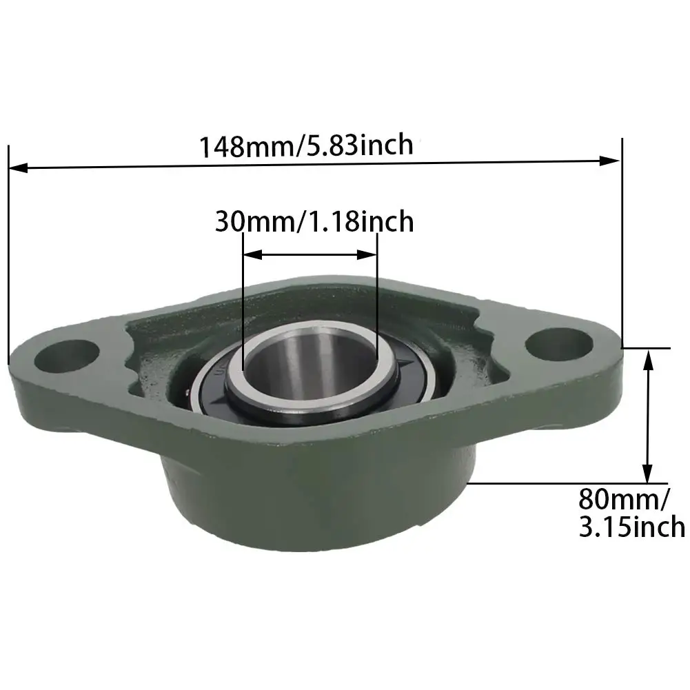 TFL Long Life Outer Spherical Bearing with Seat Steel Cage UCFL206 Insert Bearing Housing