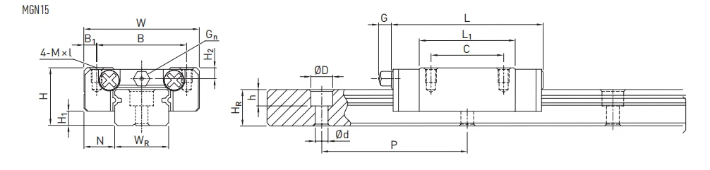 MGN9C MGN9H HIWIN Original High quality linear slider bearing for robotic arm