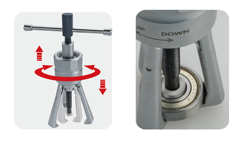 3. Specialized puller: it can safely and effectively pull the bearings out from the shaft or the hole of the bearing housing to avoid damage to the bearings or related parts.