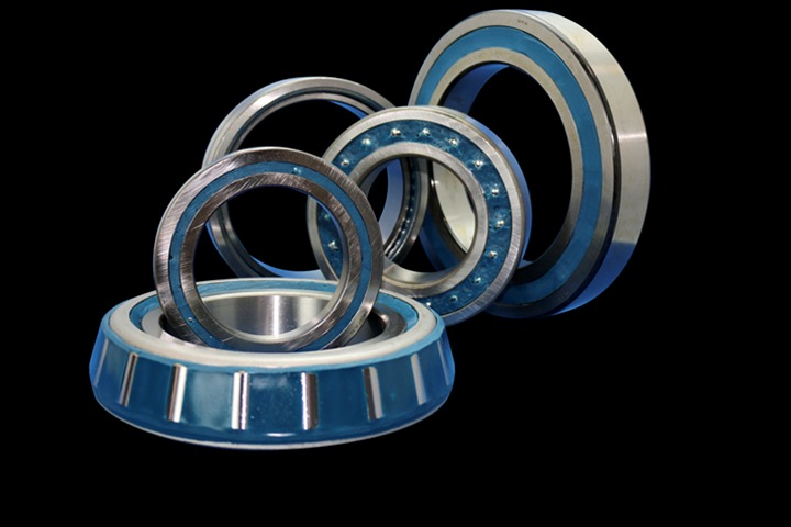 Ceramic materials used in electrically insulated bearings