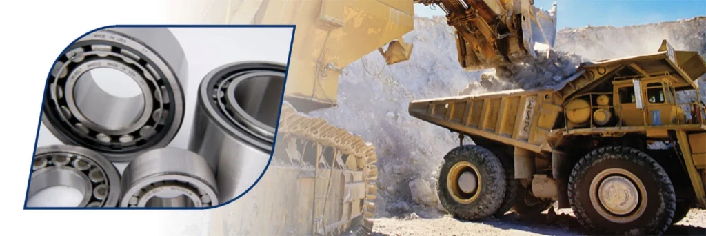 Cylindrical roller bearings used in heavy machinery