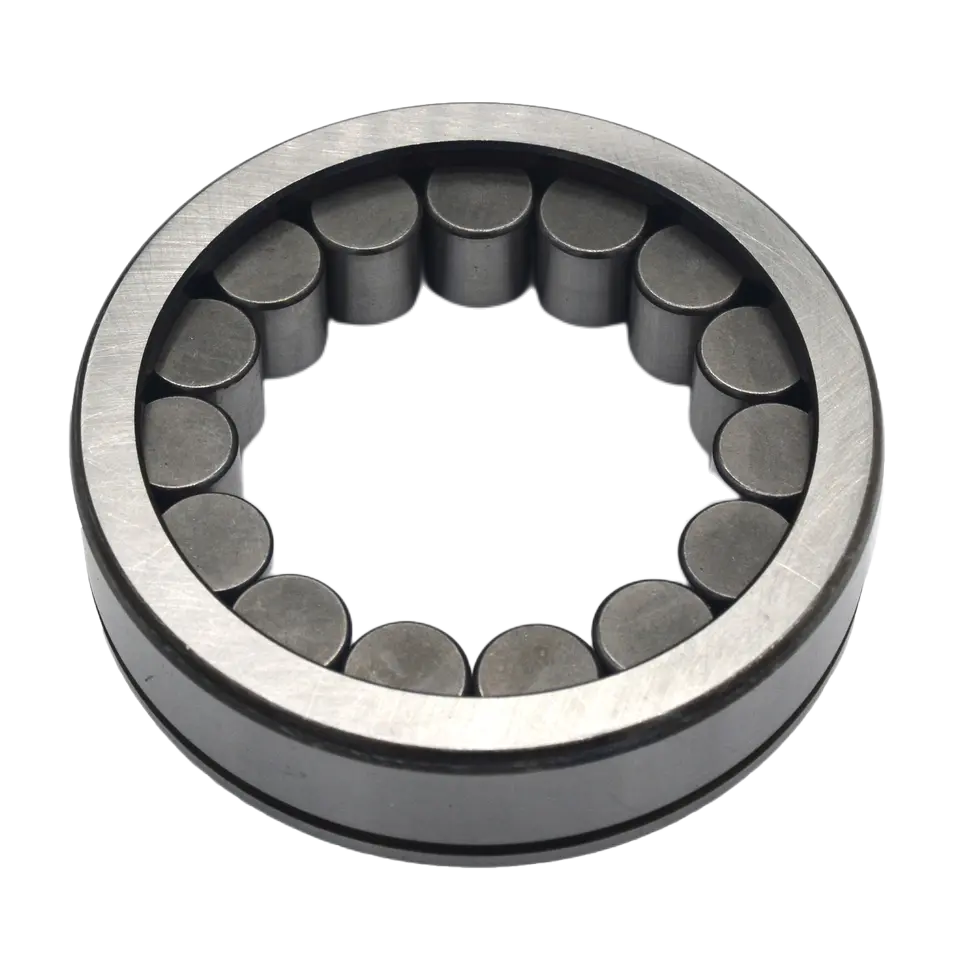 Full complement cylindrical roller bearing with an increased number of rollers, ideal for high-load and low-speed applications.