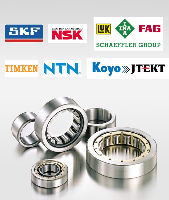 A comparison chart of leading cylindrical roller bearing brands including skf, nsk, schaeffler, timken, ntn, and koyo for industrial use.